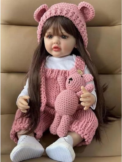 Babypop - Reborn pop - Rollenspel - Levensechte details - 50 cm - Roze en wit