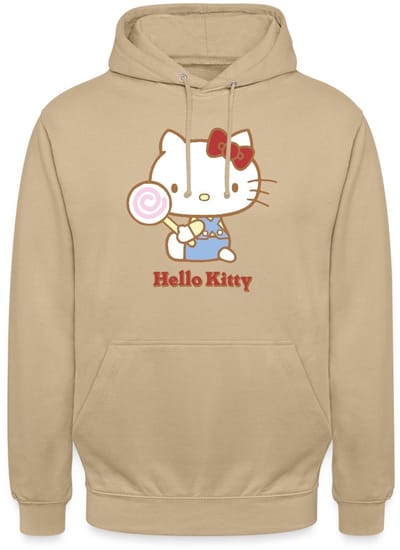 Hello Kitty Met Een Lollipop Hoodie Unisex