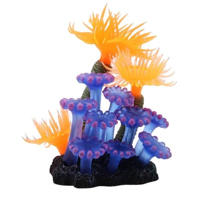 Dailygoods - Kunstmatige Koraalplant voor Aquarium - Siliconen Zeekoralen Decoratie Ornament