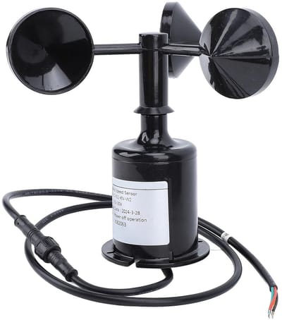 Wind Speed Sensor Anemometer - Professionele Hoge Nauwkeurigheid - 3 Cups - 9-30V
