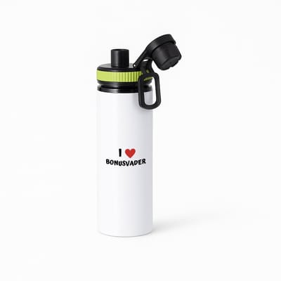Hacebo® - I love bonusvader waterfles met draaidop groen - Vader - de liefste bonusvader - vader cadeautjes - vaderdag - verjaardag - geschenk - kado - water fles - 850ML
