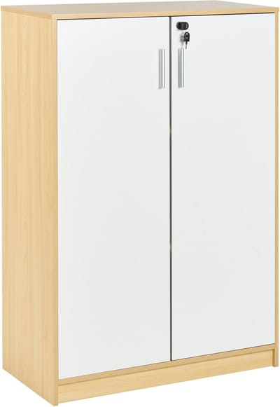 ZEHNA - Kantoorkast - Lichtbruin/Wit - 117 cm - Vezelplaat