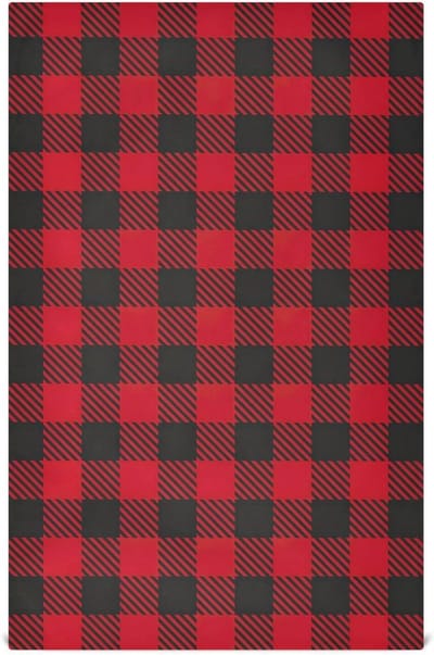 Keukenhanddoeken Set - Theedoeken Vaatdoeken - Keukenwerk Optimaliseren - Zacht Katoen Linnen Gevoel - 71 x 46 cm - Rood Zwart