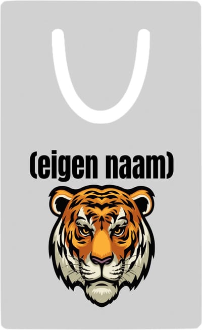 Hacebo® - tijgerkop met eigen naam metalen boekenlegger - Tijger - dieren liefhebber - iemand die houdt van tijgers - verjaardag - cadeau - kado - geschenk Bladwijzer boekenleggers - 7.6 cm x 5cm