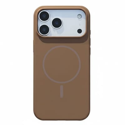 Hoesje Geschikt voor iPhone 17 Pro - Bruin - Geschikt voor MagSafe - Magnetische Zachte Liquid Siliconen Back Cover Case