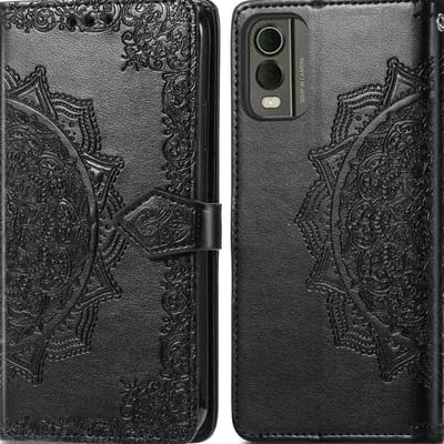 imoshion Hoesje - Geschikt voor Nokia C32 - Mandala Bookcase - Zwart