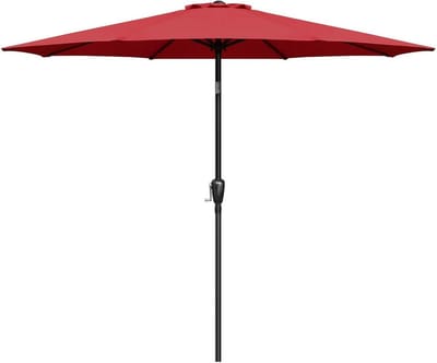 Terrasparasol - Tuinparasol Marktparasol - Zonwering Buiten - 8 Stevige Ribben - 270 cm - Rood