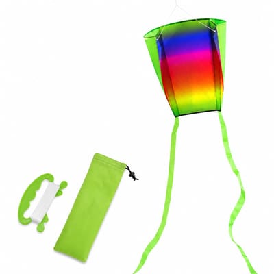 Vlieger-Matras Vlieger-Regenboogzakvlieger-Kleurrijke-makkelijke vlieger met lange staart-Volwassenen -Kinderen- Verloopstijl