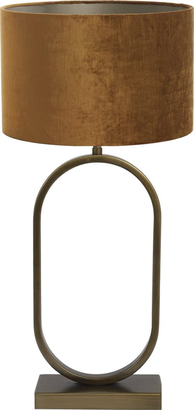 Light & Living Tafellamp Jamiri/Gemstone - Ant, Brons/Goud - Ø30x67cm - Tafellamp met kap