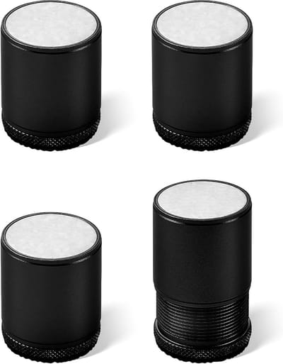 Meubelpoten Set - Verstelbare Steunen - Meubels Verhogen - Zelfklevende Montage - 4 Stuks - Zwart