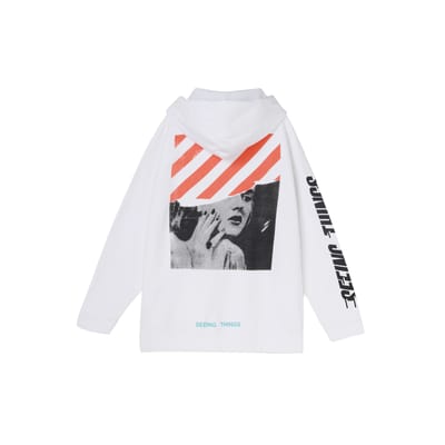OFF-WHITE Photocopy Over Hoodie Wit Heren Streetwear OMBB009G20JER0020188 L white