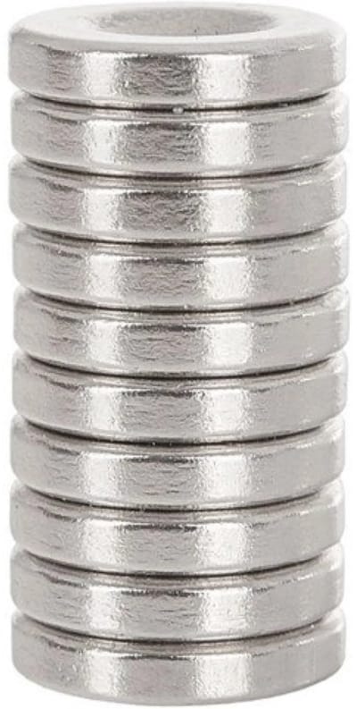 GEKO Ronde neodymiummagneten - Schroefgat - Ø 14 x 3 mm - Sterke hechting - 10 stuks