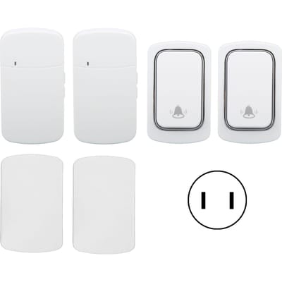 Sonnette Sans Fil Auto-alimentée IP68 Étanche Longue Portée Pager pour Aidant à Domicile Appartement AC