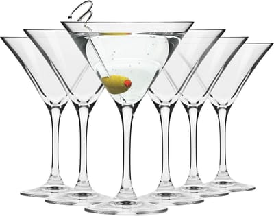 Martini Cocktail Glazen Set van 6 - 240 ML - Elegante Vaatwasserbestendige Glazen voor Thuis en Feesten