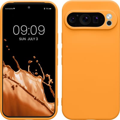 kwmobile telefoonhoesje geschikt voor Google Pixel 9 Pro - Hoesje voor smartphone - Precisie camera uitsnede - In fruitig oranje