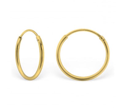 Oorringen goldplated 17,5 mm