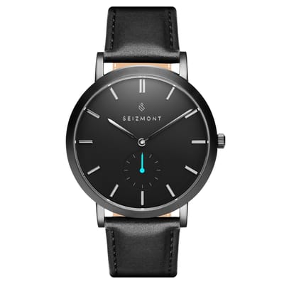 Aether Lusef Minimalistisch Zwart & Blauw Horloge