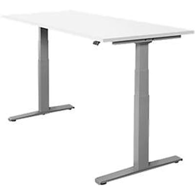 Schäfer Shop  Select Bureautafel SET UP, T-poot onderstel, elektrisch in hoogte verstelbaar, 1800 x 800, wit