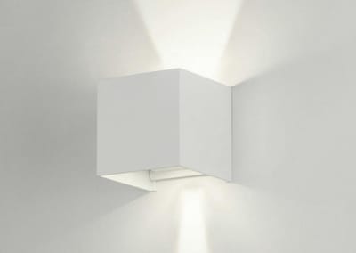 Lumidora Wandlamp 73474 - 2 Lichts - Ingebouwd LED - 6.0 Watt - 440 Lumen - 2700 Kelvin - Wit - Metaal - Buitenlamp - Badkamerlamp - IP54