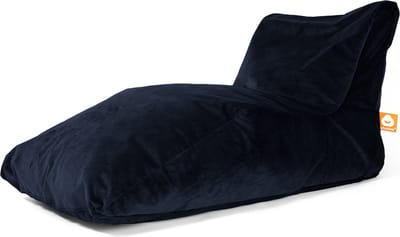 Whoober loungestoel zitzak Bali XL velvet marine blauw - Zacht en comfortabel - Wasbaar