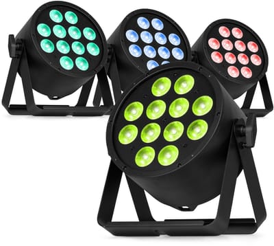 BeamZ Pro set van 4 BAC332 LED parren - ProPar met RGBALC LED’s - 12x 10W