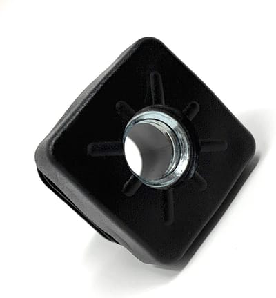 Jhubersproducts - Schroefdraadstop - Vierkante Buisstop - Eenvoudige Montage - Zwart - Hoogwaardig Materiaal - Geschikt voor 20x20 mm Buizen