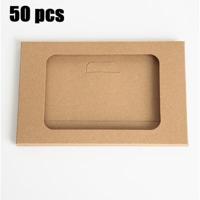 1 Set/50 stuks Vensterenvelop Kartonnen Envelop Verpakking Doos Papieren Envelop Doos Envelop Kartonnen Envelop Doos 50pcs white