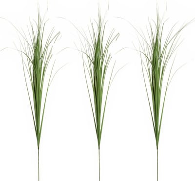 Mica Decorations - 3x - Rietgras kunstplant losse steel/tak - groen - 99 cm - deco takken