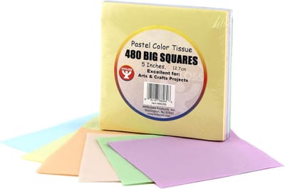 Set van 480 Pastelgekleurde Tissues - Zachte 5-Laagse Papieren Zakdoekjes