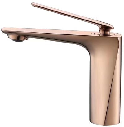 Hudor - Wastafelkraan Rose Goud met Planchet - Ééngreeps Wastafelmengkraan - Modern Design - Keramische Cartridge - Waterbesparend - Penée Collectie