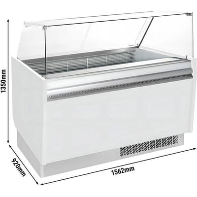 GGM Gastro Eistheke LIAM - 1560mm - Statisch - für 13+13x 5 Liter Eisbehälter - Weiß Wit