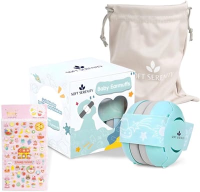 Baby Helm - Gehoorbescherming Baby - Reizen Beschermen - Geluidsdempend - 6-48 Maanden - Blauw