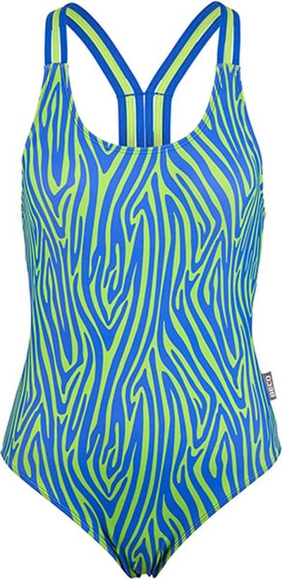 BECO zebra vibes badpak - B-cup - blauw/groen - maat 34