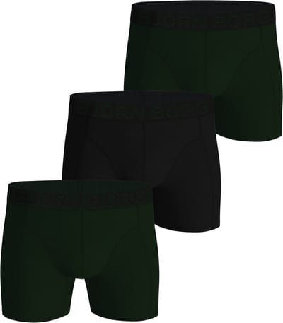 Bjorn Borg Boxers 3Pack Groen - Maat M - Heren - Boxershorts