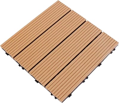 Houten Tuintegels - Terrastegels Buiten - Balkon Aankleden - Hout-Kunststof Composiet - 30x30x2 cm - Kaki
