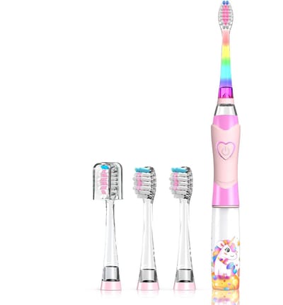 SNJY® Elektrische Tandenborstel Kind - Kindertandenborstel - Tandenborstel Baby - Roze