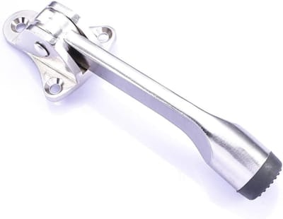 Bevestigingsstop Deur - Deurhouder Stop - Houd Deur Open - Antislip Structuur - 11 cm Lengte - Zilver