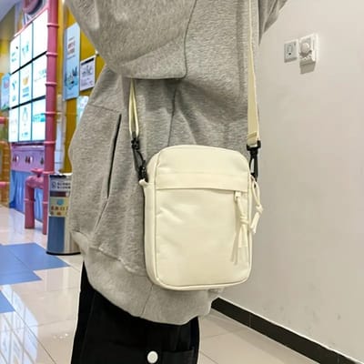 Bovista Schoudertas - Dames - Heren - Crossbodytassen - Slingbag - Bag - Nektas - Nektasje - Messenger - Crossbody - Wit