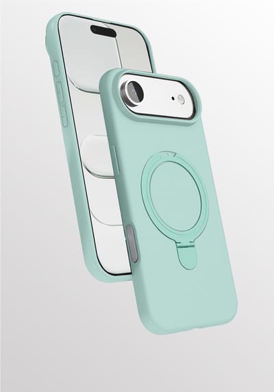 Hoesje Geschikt voor iPhone Air hoesje zacht siliconen Mint Groen - Liquid Backcover ring hoesje Geschikt voor Magsafe
