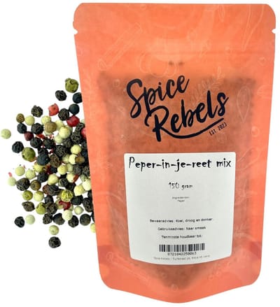 Spice Rebels - Peper-in-je-reet mix - zak 150 gram - vier seizoenen peper
