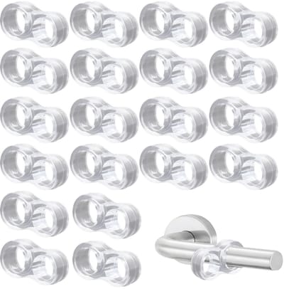 Dailygoods- Deurgreep Transparant - Deurstopper - Deurstempels - PVC - 20 Stuks - Eenvoudige Installatie - Bescherming voor Muren