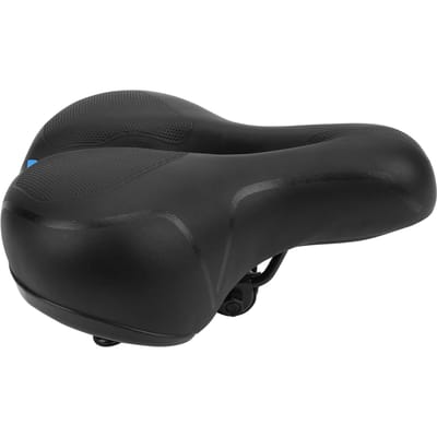 Selle de vélo confortable Cuir artificiel Creux Selle de vélo à ressort(Bleu ) bleu