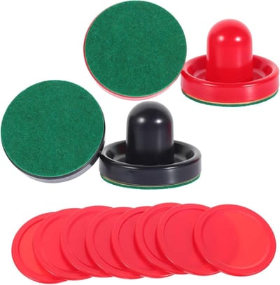 Airhockey Accessoires - Pucks en Paddles - Spel Vervanging - Ergonomisch Ontwerp - 16 Stuks - Diverse Kleuren