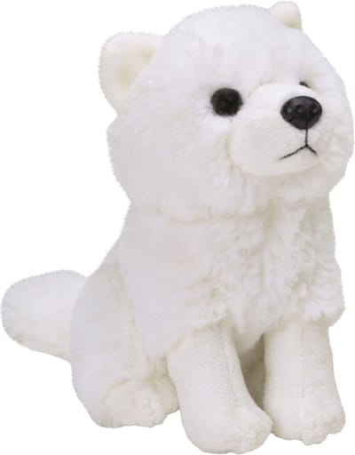 Wild Republic pluche poolvos - knuffeldier - wit - 13 cm - zittend - pool knuffeldier