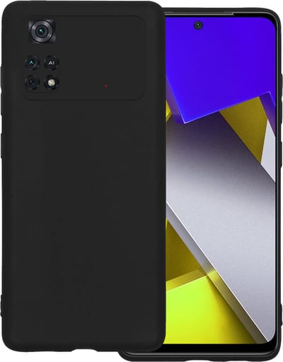 Hoesje Geschikt voor Xiaomi Poco X4 Pro 5G - Sterk & Shockproof - Hoes Cover - Siliconen Case - Zwart