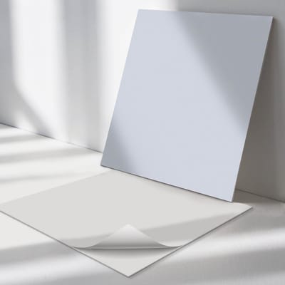 Wallfluent Vinyl Tegels - Kleur Lichtblauw Vloer Tegels PVC - 30 cm x 30 cm - Uniform PVC Tegels - Set van 9 - Vierkant PVC Tegels - Patroon Plaktegels - Zelfklevende PVC Tegels - Plaktegels Keuken en Badkamer
