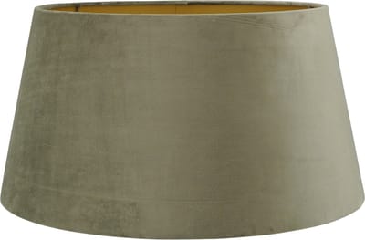 Staande lampenkap - 50x40x26cm - San Remo velours taupe - gouden binnenkant