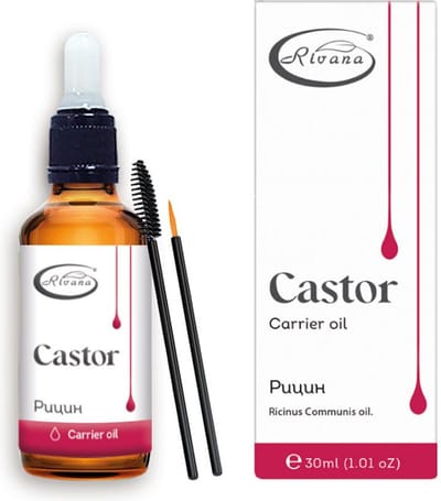 100% natuurlijke en puur Ricinus olie - Castorolie - met wimpel applicator - lange - sterke en glanzende haartjes 30ml