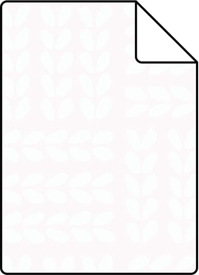 Proefstaal Origin Wallcoverings behang scandinavische blaadjes poederroze en mat wit - 26,5 x 21 cm - 347501-S