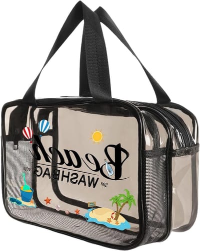 Duidelijke Toilettas voor Reizen, Handige Make-up Tas met Wet Dry Scheiding, Grote Capaciteit en Waterdicht Ontwerp voor Organisatie en Gemak